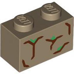 Brick 1x2 Number 115 Sand Yellow