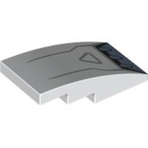 Brick 2x4 with Bow Number 13 White