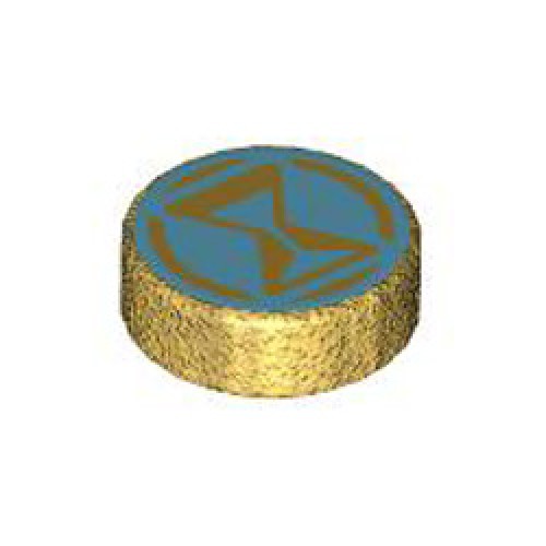 Flat Tile 1x1 Round Number 271 Warm Gold