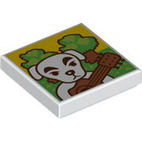 Flat Tile 2x2 Number 708 White