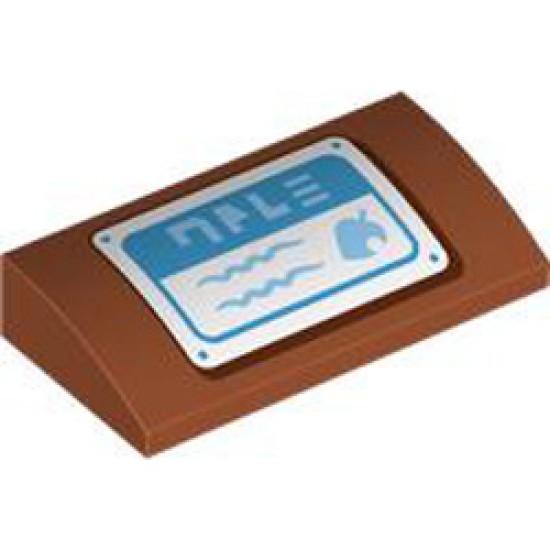 Plate with Bow 2x4x2/3 Number 16 Dark Orange