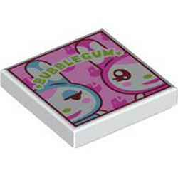 Flat Tile 2x2 Number 709 White