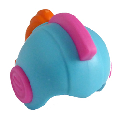 Retro Space Helmet with Ponytail Medium Azur