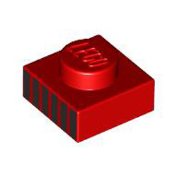 Plate 1x1 Number 29 Bright Red
