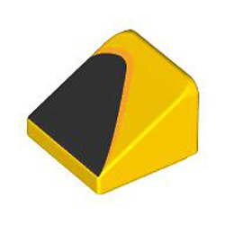 Roof Tile 1x1x2/3 Number 18 Bright Yellow