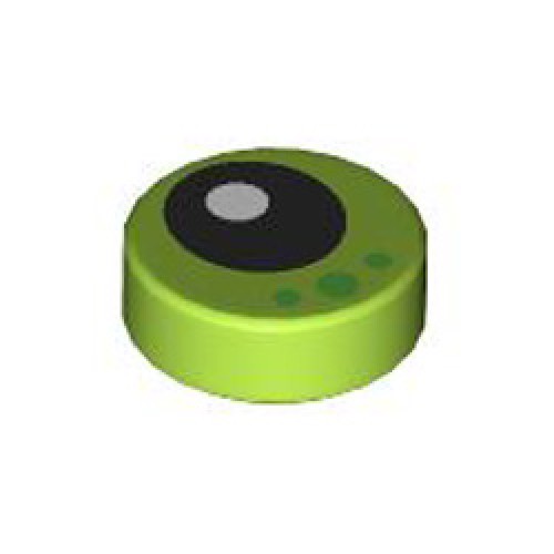 Flat Tile 1x1 Round Number 276 Bright Yellowish Green