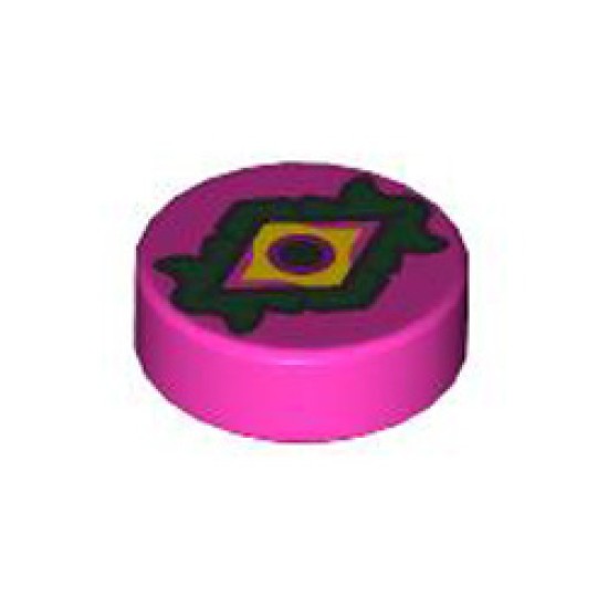 Flat Tile 1x1 Round Number 292 Bright Purple