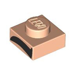 Plate 1x1 Number 34 Light Nougat