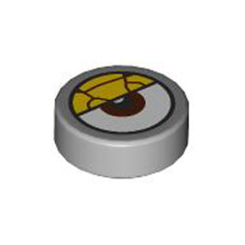 Flat Tile 1x1 Round Number 304 Medium Stone Grey