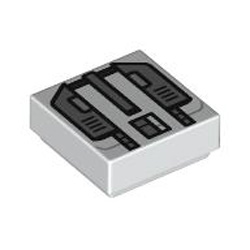 Flat Tile 1x1 Number 317 White