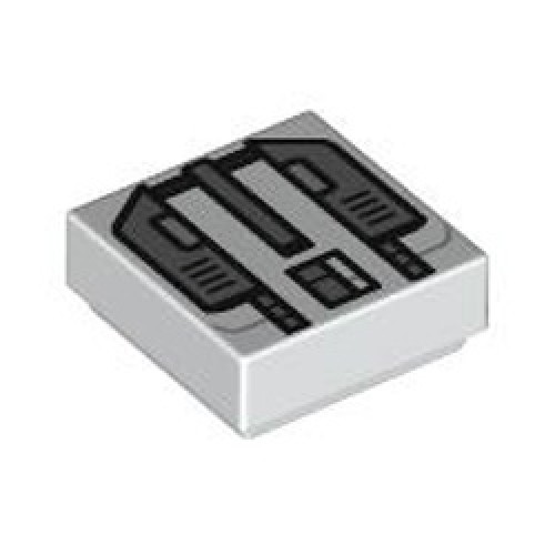 Flat Tile 1x1 Number 317 White