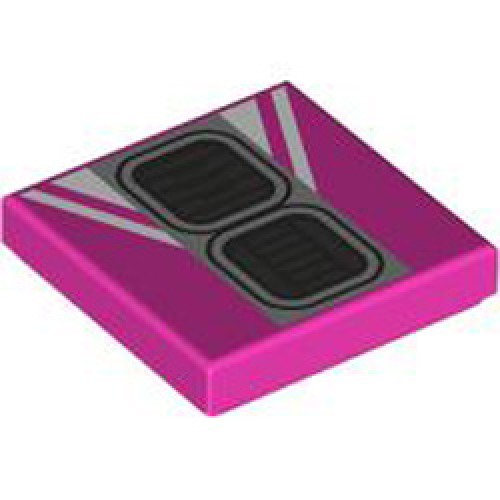 Flat Tile 2x2 Number 731 Bright Purple