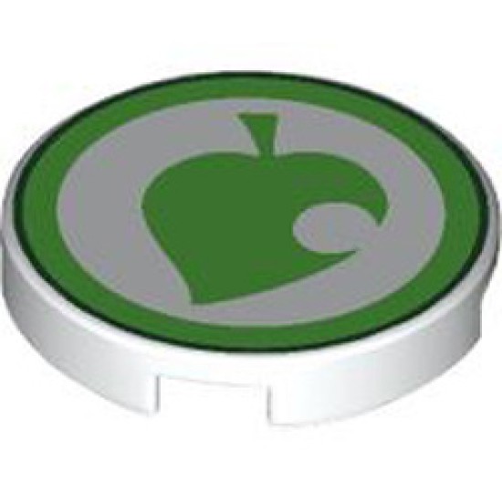 Flat Tile 2x2 Round Number 1318 White