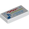 Flat Tile 1x2 Number 438 White