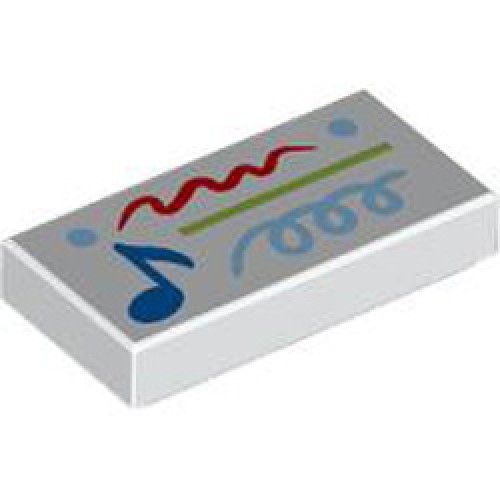 Flat Tile 1x2 Number 438 White