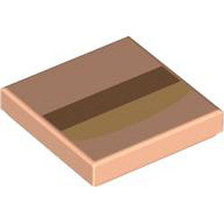 Flat Tile 2x2 Number 718 Light Nougat