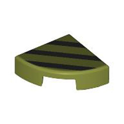 1/4 Circle Tile 1x1 Number 6 Olive Green 1/4 Circle Tile 1x1 Number 6 Olive Green