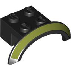 Brick 2x4x1 with Screen Number 3 Black