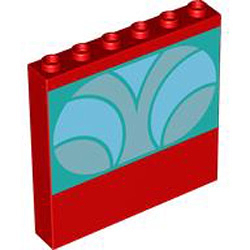 Wall Element 1x6x5 Number 37 Bright Red