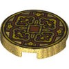 Flat Tile 2x2 Round Number 1322 Warm Gold