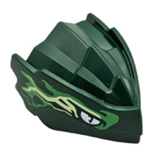Creature Head Number 137 Earth Green