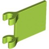 Flag with 2 Holders Bright Yellowish Green