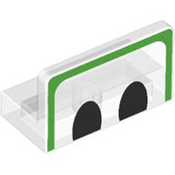 Panel 1x2x1 with Black Yoshi Eyes Transparent