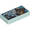 Flat Tile 1x2 Number 483 Aqua