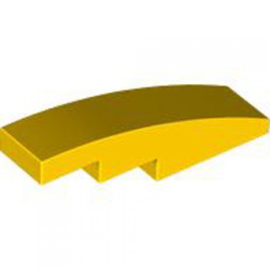 Brick with Bow Curve Slope 1x4 Bright Yellow