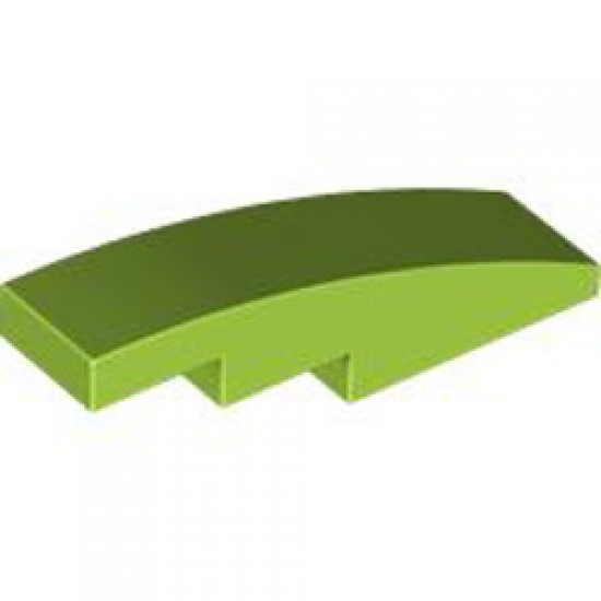 Brick with Bow Curve Slope 1x4 Bright Yellowish Green