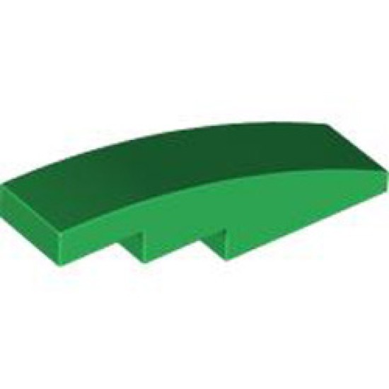 Brick with Bow Curve Slope 1x4 Dark Green