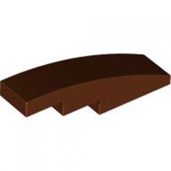 Brick with Bow Curve Slope 1x4 Reddish Brown