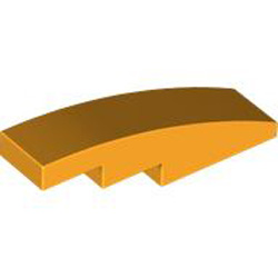 Brick with Bow Curve Slope 1x4 Flame Yellowish Orange
