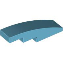 Brick with Bow Curve Slope 1x4 Medium Azur