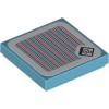 Flat Tile 2x2 with Sticker Number 282 Medium Azur