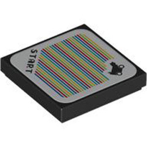 Flat Tile 2x2 with Sticker Number 284 Black Flat Tile 2x2 with Sticker Number 284 Black