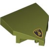 Plate with Bow 2x2x2/3 45 Degree Number 2 Olive Green