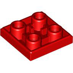 Flat Tile 2x2 Inverted Bright Red
