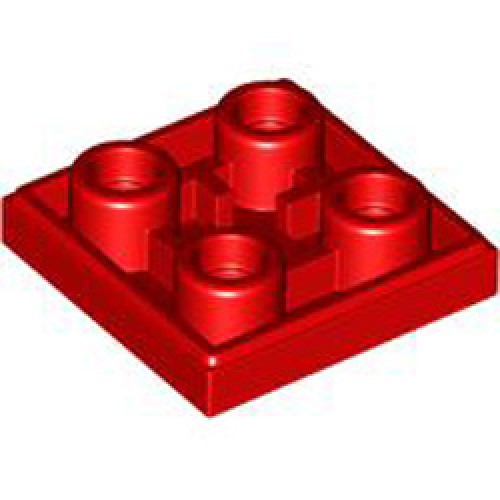 Flat Tile 2x2 Inverted Bright Red