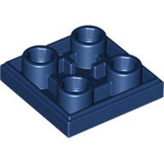 Flat Tile 2x2 Inverted Earth Blue