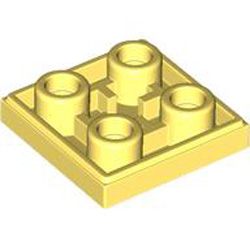 Flat Tile 2x2 Inverted Cool Yellow