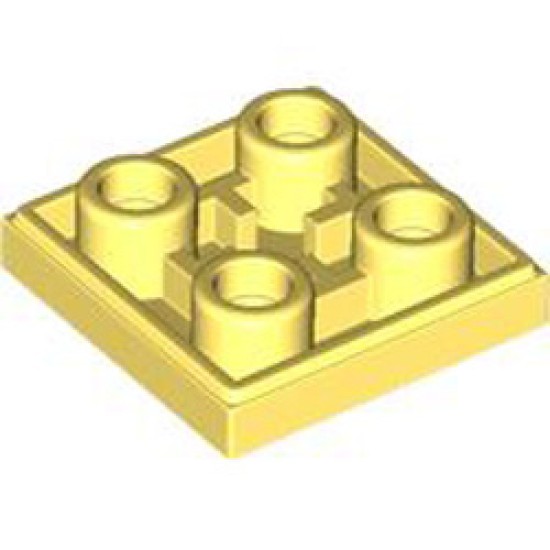 Flat Tile 2x2 Inverted Cool Yellow