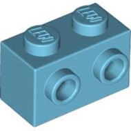 Brick 1x2 with 2 Knobs Medium Azur
