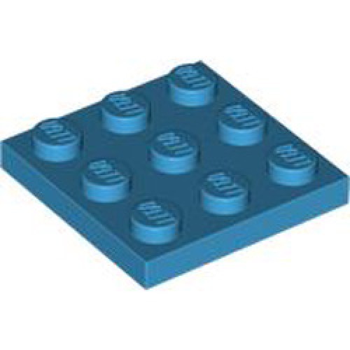 Plate 3x3 Dark Azur