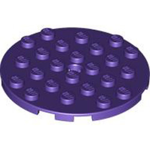 Plate 6x6 Round with Tube Snap Medium Lilac