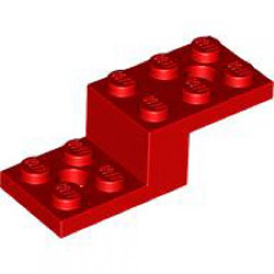 Stone 1x2x1 1/3 with 2 Plates 2x2 Bright Red