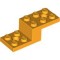 Stone 1x2x1 1/3 with 2 Plates 2x2 Flame Yellowish Orange