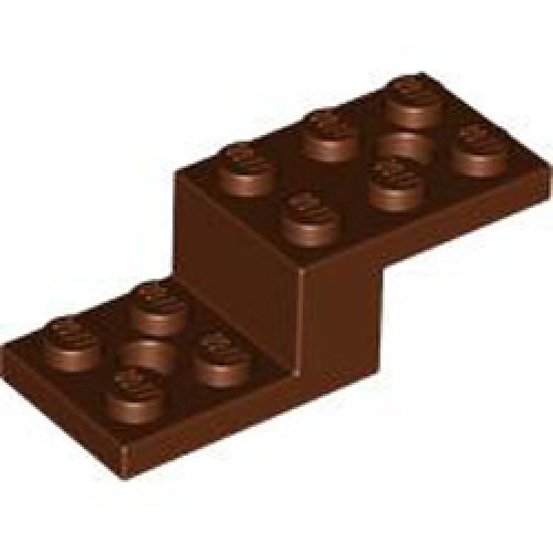 Stone 1x2x1 1/3 with 2 Plates 2x2 Reddish Brown