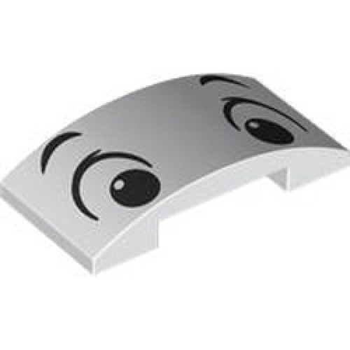 Plate with Bow 2x4x2/3 Number 4 White