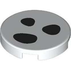 Flat Tile 2x2 Round Number 1341 White